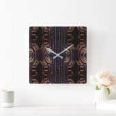 Afrozentrisches Stammmotif Quadratische Wanduhr (Zuhause)