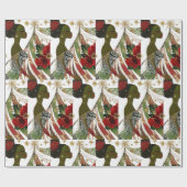 Afrozentrisches Wrapping Paper Roll Geschenkpapier (Flach)