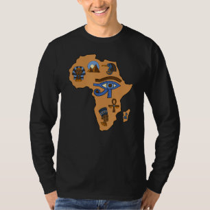 Afrozentrismus Schwarz Ägyptisch Nubians Ankh Afri T-Shirt