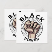Afrozentristischer Schwarzer Power Einladung (Vorne/Hinten)