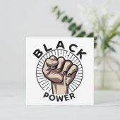 Afrozentristischer Schwarzer Power Einladung (Stehend Vorderseite)