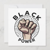 Afrozentristischer Schwarzer Power Einladung (Rückseite)