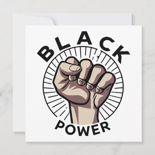 Afrozentristischer Schwarzer Power Einladung (Vorderseite)