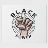 Afrozentristischer Schwarzer Power Geschenkpapier (Flach)