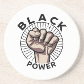 Afrozentristischer Schwarzer Power Getränkeuntersetzer (Vorne)