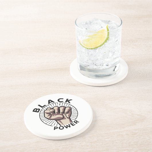 Afrozentristischer Schwarzer Power Getränkeuntersetzer (Seite)