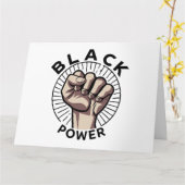 Afrozentristischer Schwarzer Power Karte (Gelbe Blume)