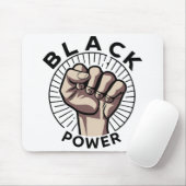 Afrozentristischer Schwarzer Power Mousepad (Mit Mouse)