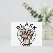 Afrozentristischer Schwarzer Power Postkarte (Stehend Vorderseite)