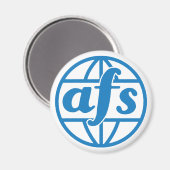 AFS Logo 1972 Standard, 2¼ Zoll Circle Magnet (Vorderseite/Rückseite)