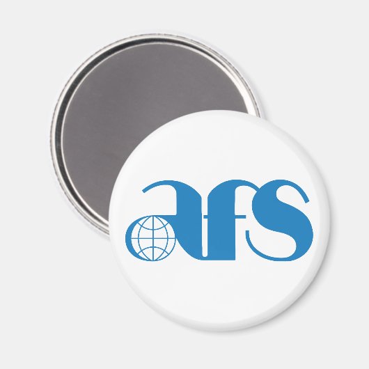 AFS Logo 1976 Standard, 2¼ Zoll Circle Magnet (Vorderseite/Rückseite)