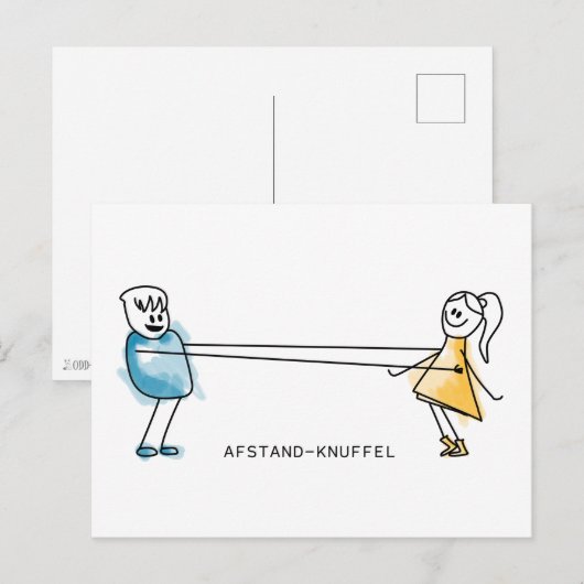 AfStand-Knuffel Postkarte (Vorne/Hinten)