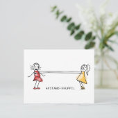 Afstand-Knuffel Postkarte (Stehend Vorderseite)