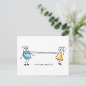 AfStand-Knuffel Postkarte (Stehend Vorderseite)