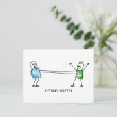 AfStand-Knuffel Postkarte (Stehend Vorderseite)