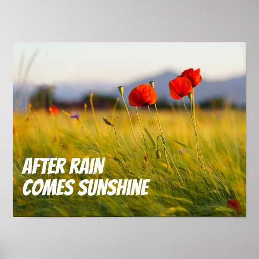 After rain comes sunshine wisdom saying poster (Vorne)