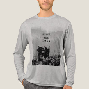 "After the Dark" in Black Gray Dystopian Message Tri-Blend Shirt