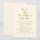 After the Wedding Modern Minimalist Casual Party Einladung (Vorne/Hinten)