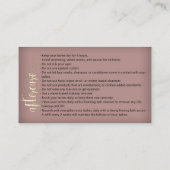 Aftercare-Anweisungen Brows Microblading Gold-Bus Visitenkarte (Rückseite)