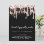 Aftercare-Anweisungen machen die Rose modern Einladung (Stehend Vorderseite)