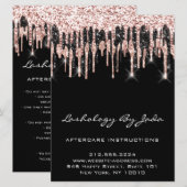 Aftercare-Anweisungen machen die Rose modern Einladung (Vorne/Hinten)