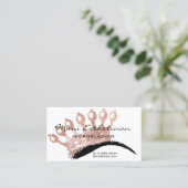 Aftercare Brows Rose Crown Microblading Visitenkarte (Stehend Vorderseite)