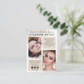Aftercare Eyebrow Tattoo Cards Visitenkarte (Stehend Vorderseite)