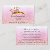 Aftercare Instruction Eyebrow Crown Rose Gold-Logo Visitenkarte (Vorne/Hinten)
