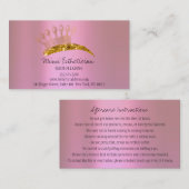 Aftercare Instruction Eyebrow Crown Rose Gold Visitenkarte (Vorne/Hinten)
