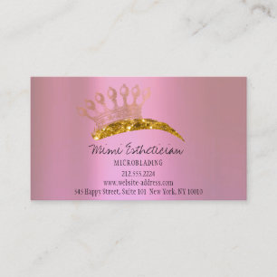 Aftercare Instruction Eyebrow Crown Rose Gold Visitenkarte