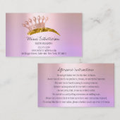Aftercare Instruction Eyebrow Crown Rose Lavendel Visitenkarte (Vorne/Hinten)