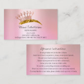 Aftercare Instruction Eyebrow Crown Rose Pink Gold Visitenkarte (Vorne/Hinten)