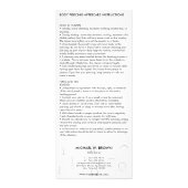 Aftercare Instructions Body Piercing Modern Werbekarte (Hinten)