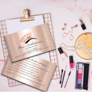 Aftercare Instructions Brows Logo Crown Microblade Visitenkarte