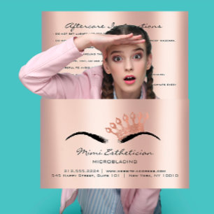 Aftercare Instructions Brows Princess Microblading Visitenkarte