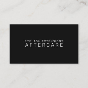 Aftercare Instructions Card for Lash Extensions Visitenkarte