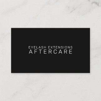 Aftercare Instructions Card for Lash Extensions Visitenkarte