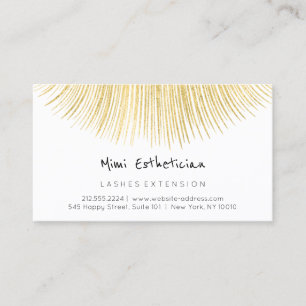 Aftercare Instructions Lash Gold White Minimalism Visitenkarte