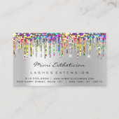 Aftercare Instructions Lash Silver Holograph Tropf Visitenkarte (Vorderseite)
