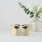 Aftercare Instructions Lashes Champaigne Augen Visitenkarte (Stehend Vorderseite)