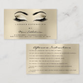Aftercare Instructions Lashes Champaigne Ivory Visitenkarte (Vorne/Hinten)