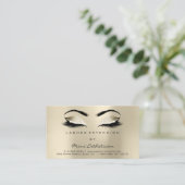 Aftercare Instructions Lashes Champaigne Ivory Visitenkarte (Stehend Vorderseite)