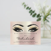 Aftercare Instructions Lashes Extension Champaigne Postkarte (Stehend Vorderseite)