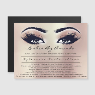 Aftercare Instructions Lashes Extension Rose Magneteinladung