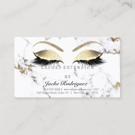 Aftercare Instructions Lashes Marble Golden Eyes Visitenkarte