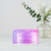 Aftercare Instructions Lashes Pink Tropfens Spark Visitenkarte (Stehend Vorderseite)