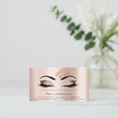 Aftercare Instructions Lashes Rose Crown Visitenkarte (Stehend Vorderseite)