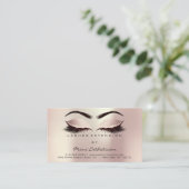 Aftercare Instructions Lashes Rose Gold Pearly Visitenkarte (Stehend Vorderseite)