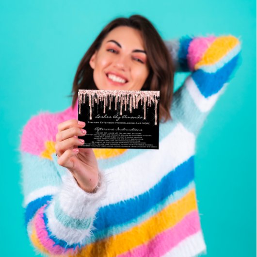 Aftercare Instructions Lashes Rose Tropfen Makeup Einladung