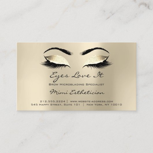 Aftercare Instructions Lashes Visitenkarte (Vorderseite)